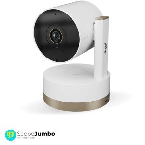 Godrej Security Solutions WiFi 1080p FHD 2MP 360° Viewing Area Security Camera, White