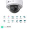 TP-Link VIGI C240 4mm Lens Smart Security Camera | 4MP HD Full-Color Dome Network Camera | Built-in Microphone | IK10 Vandal-Proof | IP67 Waterproof | H.265+ | PoE/12V CCTV